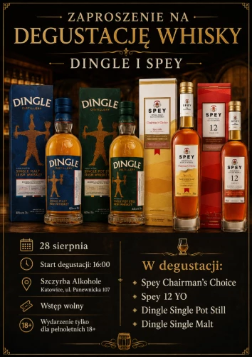 Zapraszamy na degustację whisky Dingle i Spey 🥃