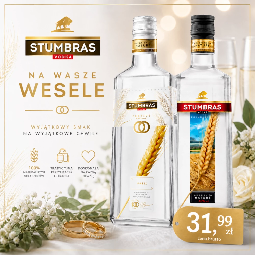 Stumbras z kłosem i Edycja Weselna – idealny wybór na wesele
