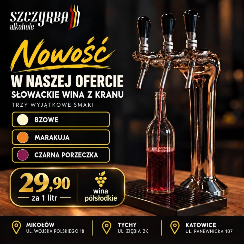 Słowackie wina lane z kranu – trzy owocowe smaki 🍷